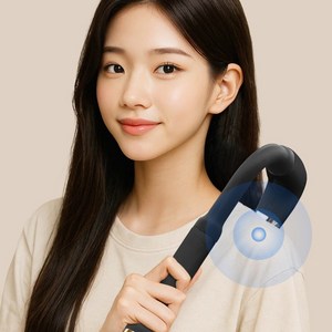 [2025년형] 오템 등짝만족 갈고리형 진동 마사지건 안마기 어깨 등 허리 커브건 휴대용 무선 소형 핸디 안마건, 오로라 블랙, 1대