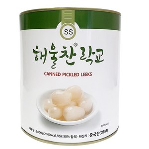 해울찬 락교 2S 3kg X 6통 1박스 [원터치 캔락교 삼도식품], 6개