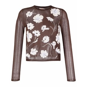 토리 버치 플로럴 자수 니트 탑