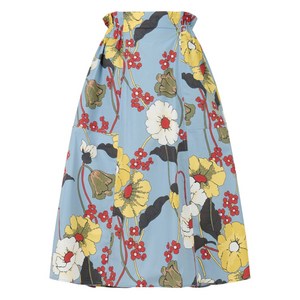 마르니 플로럴 플레어 미디 스커트, 블루계열, Italy 38(KR 44-55)