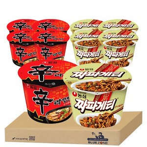 농심 큰컵라면 세트(신라면5+짜파게티5)