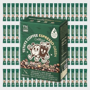 테티스커피 그린 100포 고소한 콜드브루 원액 스틱 더치커피 파우치 대용량