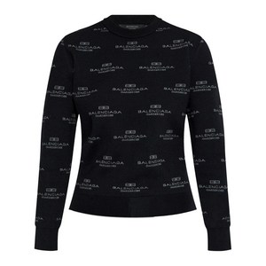 발렌시아가 올오버 로고 프린트 스웨터, 블랙계열, Standard M(KR 66)