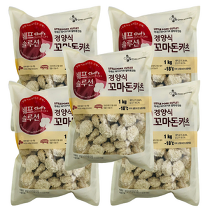 CJ 경양식 꼬마 돈카츠 1kg x5봉, 5개