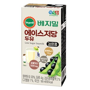 베지밀 에이스 저당두유, 190ml, 32개