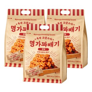 명가꽈배기 참깨 오리지널, 500g, 3개