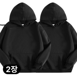 미와이 베이직 무지 오버핏 후드티 1+1