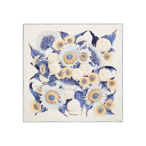 페라가모 선플라워 프린트 실크 스카프