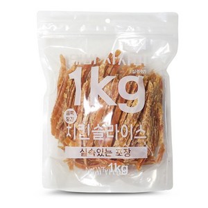 테비 사사미 대용량 강아지간식, 치킨슬라이스, 1개, 1kg