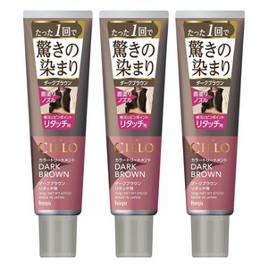 호유 시엘로 컬러 트리트먼트 리터치용 140g, 다크브라운, 3개