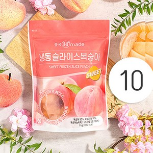 업체배송 흥국냉동복숭아슬라이스1kg 10개