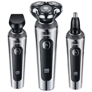 nicoliley 남자 전기면도기 방수 휴대용 면도기 눈썹 코털제거기 전기 면도기 세트