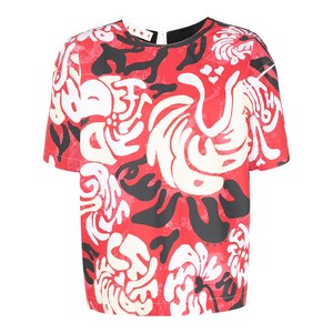 마르니 마르니 그래픽 프린트 반소매 블라우스