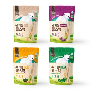 지구로운 유기농아기과자 롱스틱4종세트, 지구로운 유기농 롱..., 120g, 1세트