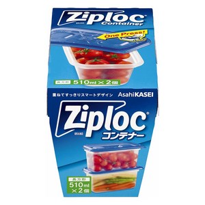 지퍼락 컨테이너 냉장고정리용기 직사각형 510ml, 2개, 1개