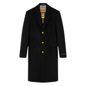 베르사체 싱글 브레스티드 울 코트, 블랙계열, Italy 56(KR 120)