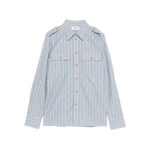 셀린느 스트라이프 셔츠, 블루계열+화이트계열, XS(KR 44)
