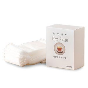 자연무이 생분해 PLA 공티백 대용량 6 x8 cm 100p, 화이트, 1개