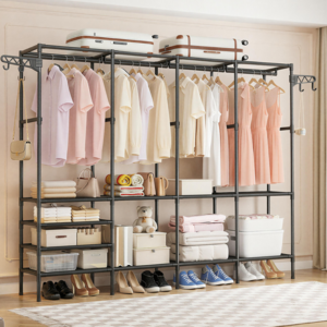 키루에 더블 다용도 수납 행거 가정용 침실 스탠드 행거