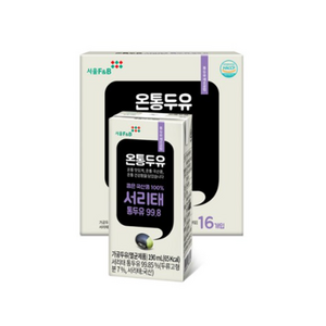 [온통두유] 서리태 통두유 99.8 190ml*96팩, 190ml, 96개