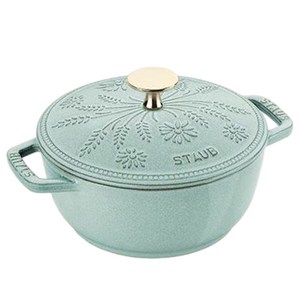 스타우브 스몰 데이지 법랑 주철 냄비 10307, 세이지, 16cm, 1개