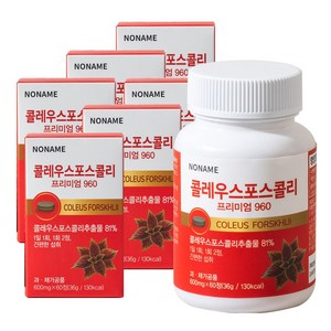 NM 콜레우스포스콜리 프리미엄960 (600mg) 간편섭취 탄수화물컷 빨간다이어트, 6개, 60정