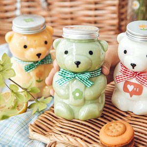 곰돌이 공병 보틀 [ 베어 병 물병 물통 텀블러 유치원 초등학생 귀여운 소스통 곰모양 답례품 어린이집 선물 ], 10개, 1개