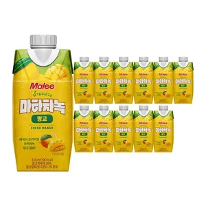 말리 마하차녹 망고주스, 330ml, 12개