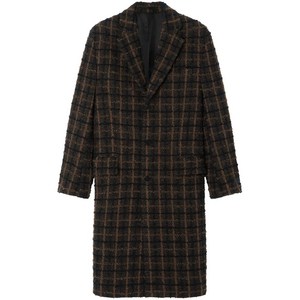 베르사체 트위드 싱글 브레스티드 코트