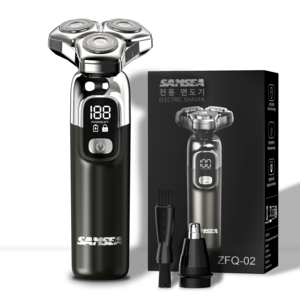 SAMSEA 자석 칼날 헤드 6방향 휴대용 2 in 1 8W 대출력 전기면도기 + 코털 제거기