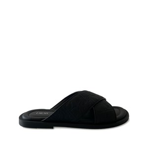 디올 엠보스드 크로스 스트랩 샌들, IT 44.5(KR 295), 블랙계열