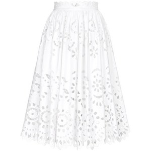 돌체앤가바나 미디 물결 컷아웃 스커트, 화이트계열, Italy 48(KR 77)