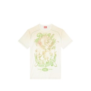 디젤 T-그리포 프린트 반소매 티셔츠, 화이트계열+그린계열, Standard L(KR 105)