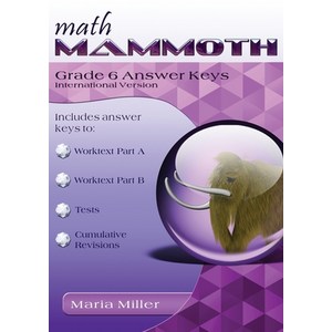 (영문도서) Math Mammoth Gade 6 Answe Keys Intenational Vesion Papeback, English, 9781954379008