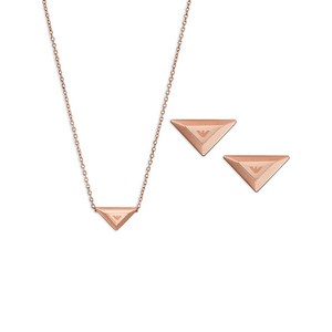 엠포리오아르마니 로고 펜던트 주얼리 세트