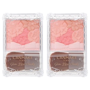 캔메이크 글로우 플로어 치크 팩트 블러셔 6.3g, 01 피치 플뢰르, 2개
