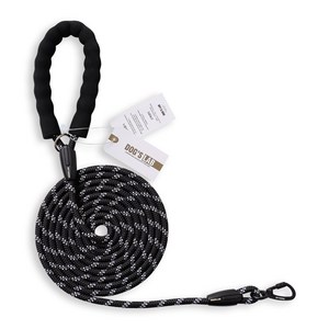 독스랩 1.5m 2m 3m 5m 스트롱 로프 소형견 중형견 대형견 줄 강아지 리드줄 산책줄, 블랙, 8mm [1.5M]..., 1개