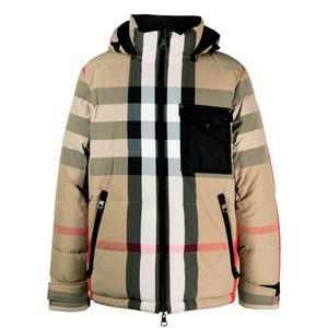 버버리 체크 프린트 리버서블 후드 재킷, 베이지계열+블랙계열, Mid standard M(KR 105)