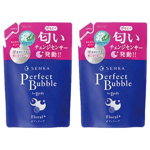 센카 퍼펙트 버블 포 바디 플로럴 플러스 리필용, 350ml, 2개