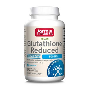 Jarrow Formulas Glutathione Reduced 500 mg 60 Veggie Caps, 60정, 1개