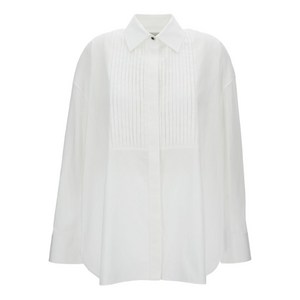 골든 구스 포플린 플리츠 주얼 버튼 셔츠, 화이트계열, Standard M(KR 66)