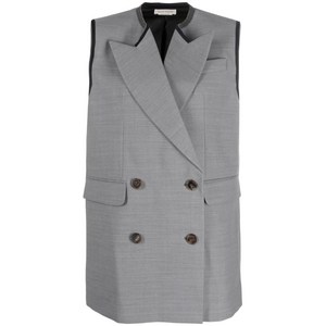 알렉산더맥퀸 피크드 라펠 더블 브레스티드 베스트, 그레이계열, Italy 42(KR 66)