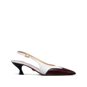 톰 브라운 윙팁 슬링백 펌프스 50mm, Europe 37(KR 235), 화이트계열+브라운계열