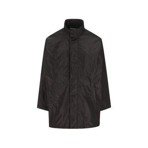 생로랑 퍼넬 넥 실크 파카 코트, 블랙계열, France 48