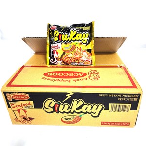 에이스쿡 SIUKAY 베트남 해물맛 매운라면 127g, 24개