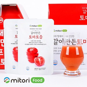 해썹인증 먹기좋게 갈아만든 국내산 100% 토마토즙, 100ml, 50개