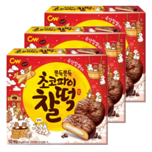 청우식품 초코파이찰떡 10p, 215g, 3개