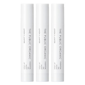 더퍼블릭오가닉 TPO 에센셜 오일 모이스트 매트 M 립스틱, 레몬 & 쥬니퍼, 3.3g, 3개