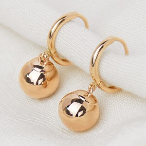 주리에떼 14K 18K 여성 데일리 골드 심플 볼링 원터치 금 귀걸이