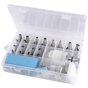 Zilanya 모양 깍지 세트, 소형 깍지 24개 ..., 실버, 1개